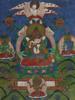 ANTIQUE TIBETAN BUDDHA W CONSORT THANGKA PAINTING PIC-1