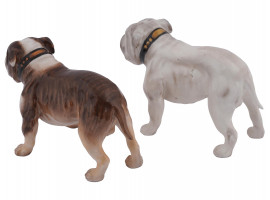 VINTAGE ENGLISH ROYAL DOULTON PORCELAIN BULLDOGS