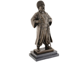 RUSSIAN BRONZE COSSACK SCULPTURE AFTER LANCERAY