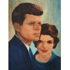 JOHN AND JACQUELINE KENNEDY PAINTING BY BARNETT PIC-1