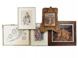 GROUP OF DAVID GILBOA ARTINI JUDAICA ART ITEMS