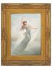 ART NOUVEAU PORCELAIN PLAQUE AFTER EDOUARD BISSON PIC-0