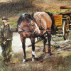 POLISH VILLAGE OIL PAINTING BY ZDZISLAW SAMPOLSKI PIC-1