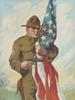 AMERICAN PATRIOTIC PAINTING ATTR TO H L MILLHOUSER PIC-1