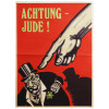 WWII NAZI GERMAN ANTI SEMITIC PROPAGANDA POSTER PIC-1