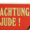 WWII NAZI GERMAN ANTI SEMITIC PROPAGANDA POSTER PIC-3