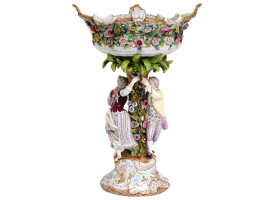 ANTIQUE GERMAN MEISSEN PORCELAIN CENTERPIECE