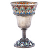 RUSSIAN SILVER PLIQUE A JOUR ENAMEL CHALICE CUP PIC-0