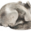 RUSSIAN SILVER FIGURE OF A MOUSE WITH RUBY EYES PIC-1