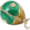 RUSSIAN 84 SILVER AND ENAMEL EASTER EGG PENDANT PIC-1