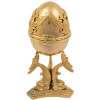 ANTIQUE RUSSIAN IMPERIAL GILT BRONZE EGG CLOCK PIC-2