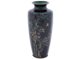 JAPANESE CLOISONNE VASE ATTR TO HAYASHI KODENJI