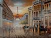 MID CENTURY FRENCH PARIS CITYSCAPE PAINTING PIC-1