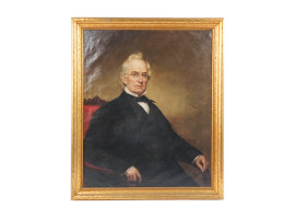 ANTIQUE PORTRAIT PAINTING OF A NOBLE MAN