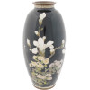 ANTIQUE JAPANESE MAGNOLIA CLOISONNE ENAMEL VASE PIC-0