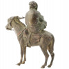 ANTIQUE VIENNA BRONZE FIGURE MAN RIDING DONKEY PIC-1