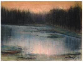 RUSSIAN LANDSCAPE PASTEL PAINTING BY IGOR GRABAR