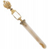 RUSSIAN GILT SILVER ENAMEL AGATE LETTER OPENER PIC-2