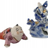 CHINESE BOYS GLAZED PORCELAIN CHINESE FIGURINES PIC-0