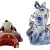 CHINESE BOYS GLAZED PORCELAIN CHINESE FIGURINES PIC-3