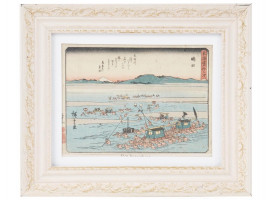 ANTIQUE JAPANESE WOODBLOCK BY UTAGAWA HIROSHIGE