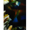 ATTRIBUTED TO JOE NOVAK ABSTRACT ACRYLIC PAINTING PIC-1