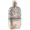 ANTIQUE AMERICAN ART NOUVEAU SILVER OVERLAY FLASK PIC-1