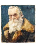 RUSSIAN PORTRAIT PAINTING OLD MAN BY ILYA REPIN