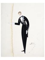 MID CENT RUSSIAN DESIGN PAINTING GONZAGUE BY ERTE