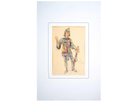 THEATRE COSTUME WATERCOLOR BY ALEXANDRE BENOIS