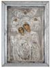 ANTIQUE RUSSIAN ICON MOTHER OF GOD SILVER OKLAD PIC-0