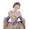 LARGE DRESDEN LACE PORCELAIN FIGURINE BY MULLER VOLKSTEDT PIC-5