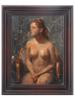 SIGNED IMPRESSIONIST OIL PAINTING OF A NUDE WOMAN PIC-0