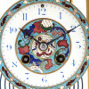 ANTIQUE FRENCH CLOISONNE REGULATOR CLOCK C. 1900 PIC-4