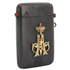 IMPERIAL RUSSIAN GUNMETAL MATCH SAFE WITH RUBIES PIC-0