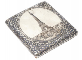 RUSSIAN NIELLO SILVER EIFFEL TOWER CIGARETTE CASE