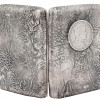 RUSSIAN SILVER CIGARETTE CASE WITH LATVIAN COIN PIC-3