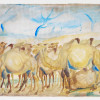 RUSSIAN PAINTING CAMELS BY ALEXANDRE JACOVLEFF PIC-1