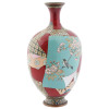 ANTIQUE JAPANESE CLOISONNE ENAMEL VASE WITH BIRDS PIC-0