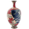 ANTIQUE JAPANESE CLOISONNE ENAMEL VASE WITH BIRDS PIC-2