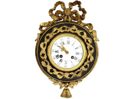 LATE 19TH CENTURY FRENCH GILT BRONZE WALL CLOCK