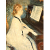 PRINT ON CANVAS WOMAN AT THE PIANO BY RENOIR PIC-1