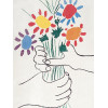 SPANISH FLOWERS PRINT ON CANVAS BY PABLO PICASSO PIC-1