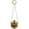 RUSSIAN GILT SILVER ETCHED HANGING TEA STRAINER PIC-0