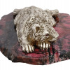 RUSSIAN SILVER BEAR FIGURINE ON RHODONITE BASE PIC-2