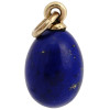 RUSSIAN GOLD LAPIS LAZULI DIAMOND EGG PENDANT PIC-3