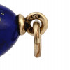 RUSSIAN GOLD LAPIS LAZULI DIAMOND EGG PENDANT PIC-5