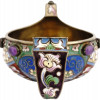 RUSSIAN SILVER GILT ENAMEL AND AMETHYST KOVSH PIC-3