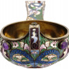 RUSSIAN SILVER GILT ENAMEL AND AMETHYST KOVSH PIC-2