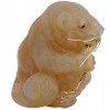 RUSSIAN 14K GOLD CARVED AGATE DOR MOUSE FIGURINE PIC-1